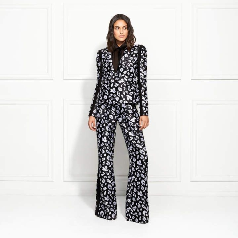 Rachel Zoe “Cynthia” suit - jacket and pants - snow leopard